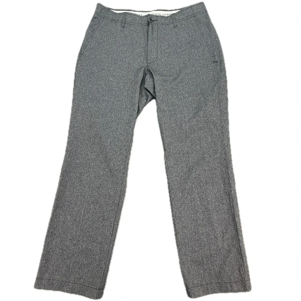 Under Armour Pants Mens 36x30 Gray Golf Performance Chinos Heathered Trousers